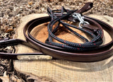 Leather Draw Reins with Rope - 8006-RP