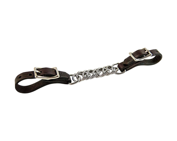 Curb Chain with Leather Ends - 8107