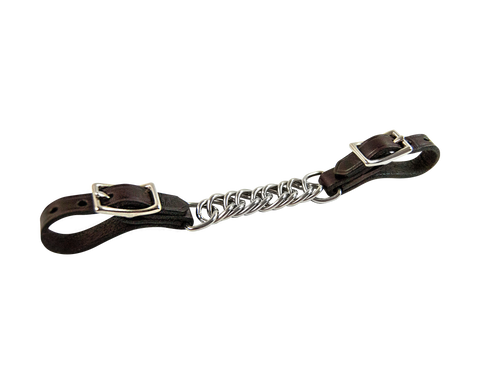 Curb Chain with Leather Ends - 8107