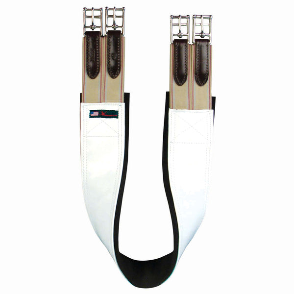 White Patent Girth w/ Neoprene - 8340-P